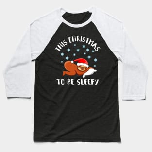 christmas sloth sleepy Baseball T-Shirt